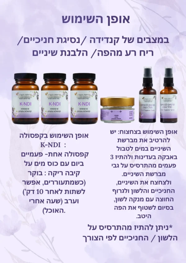 ⁦ריח רע מהפה - תמיכה טבעית לאיזון קנדידה במעיים- מארז ל-3 חודשים⁩ – תמונה ⁦2⁩