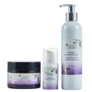ערכה טבעית לאזור פי הטבעת- קרם, משחה וסבון אינטימי